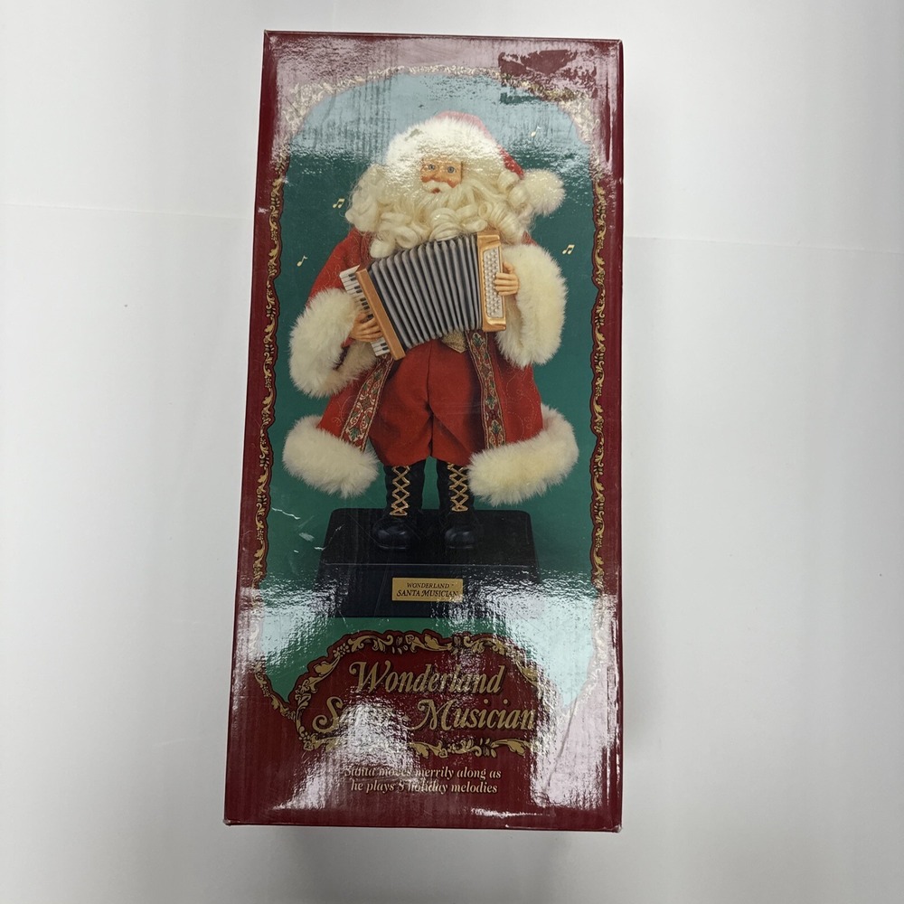 WONDERLAND‎ Santa Musician 1999 Christmas Fantasy Holiday Music Songs 17" NIB